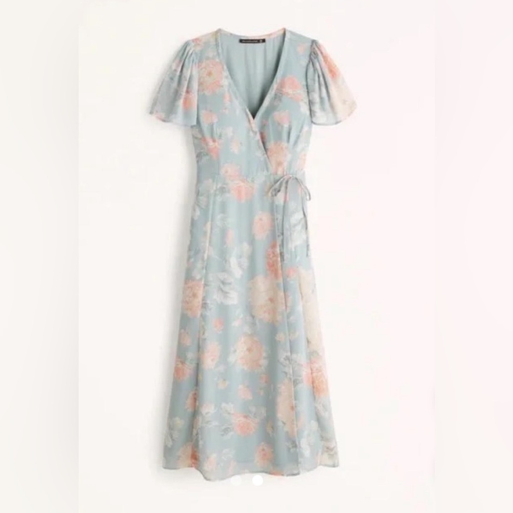 Abercrombie and Fitch floral wrap midi dress NWOT